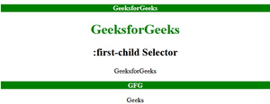 css-first-child-selector
