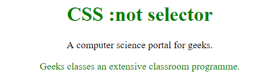 css-not-selector