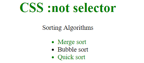 css-not-selector