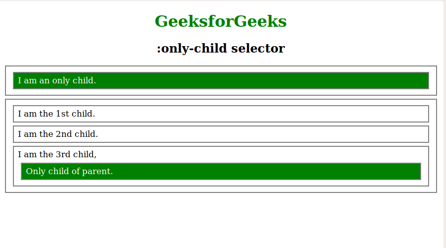 css-only-child-selector