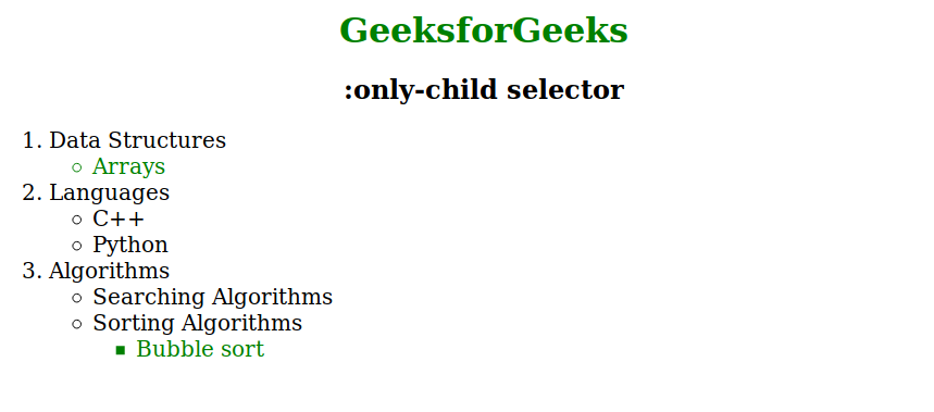 css-only-child-selector