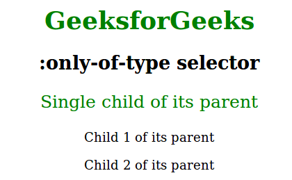 css-only-of-type-selector