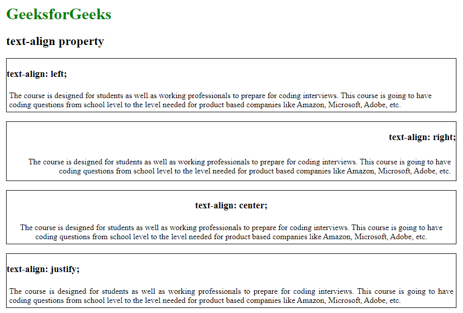 css-text-align-property