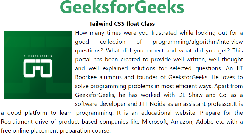tailwind-css-float