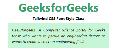 tailwind-css-font-style