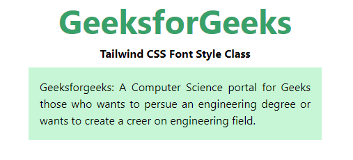 tailwind-css-font-style