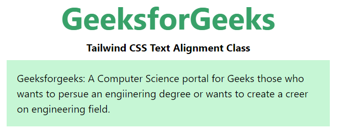 tailwind-css-text-alignment