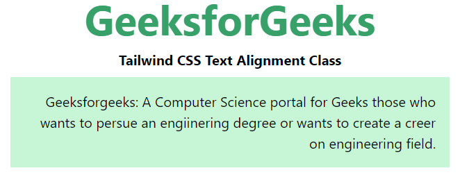 tailwind-css-text-alignment