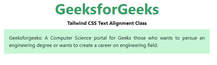 tailwind-css-text-alignment